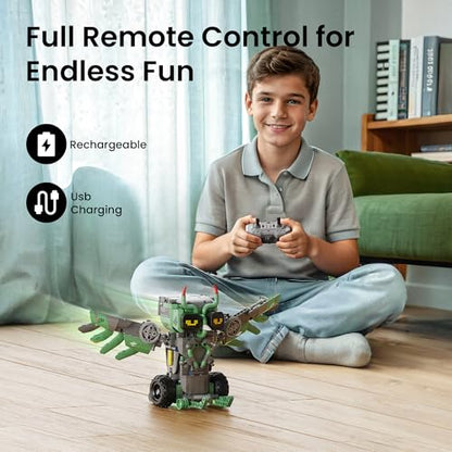 Sillbird Robot Car Building Kit with Remote Control Gift for Boys Ages 8-14