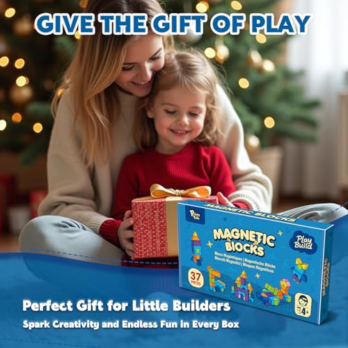 Pairez Toys Magnetic Building Blocks, Magnetic Blocks for Kids Ages 4-8 - color: 37 Pieces