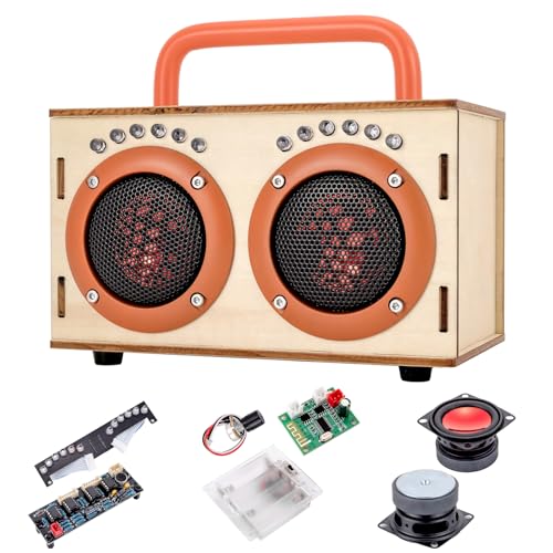 STEM Science Toy Gift for Boys Girls Age 8-13, DIY Bluetooth Speaker Kit - color: Orange