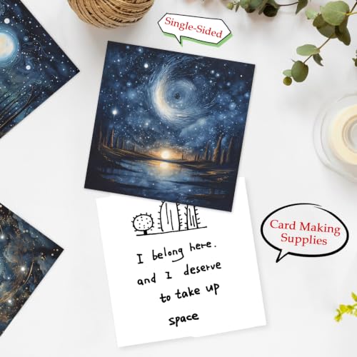 Scrapbook Paper, 24 Sheets 6"×6” 160gsm Single-Sided Patterned Cardstock - color: 24 sheets-celestial whispers