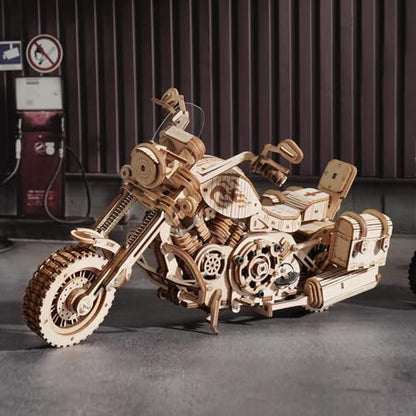 ROKR 3D Wooden Puzzles for Adults 1:8 Scale Motorcycle Model Car Kits to Build - DIY Wood Craft Hobbies for Adults/Men/Women Cool Gifts Home Decor