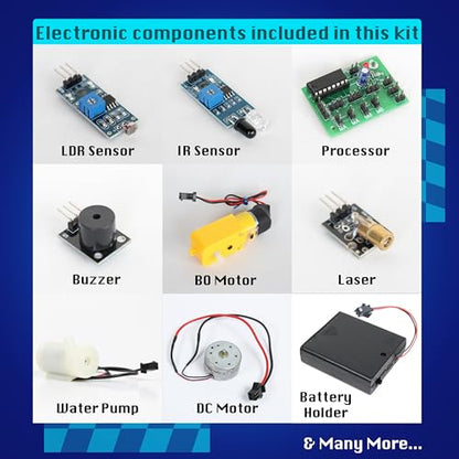 Butterfly EduFields 10in1 STEM Electronics Robotics Kit for Kids Ages 8-12 - style: 10in1 Robotics Kit