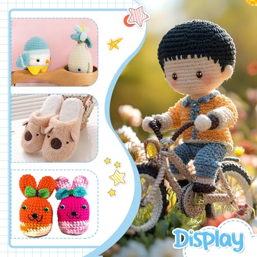 TOAOB 20pcs Sew On Safety Eyes Buttons 12mm 5 Colors Plastic Mushroom Domed Sewing Crafting Eyes for DIY Stuffed Animals Amigurumis Crochet Doll Making - size: 12mm