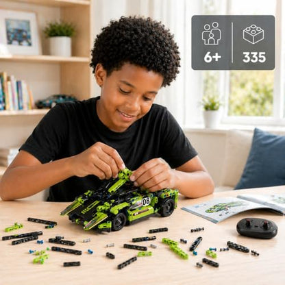 Remote Control Car Building Toys for Age 8-13 Fun STEM Toys for Kids 2 in 1 Model Car Kit to Build Educational Engineering Building Blocks Set Birthday Gift for 7 8 9 10+ Year Old Boys - color: Green Car