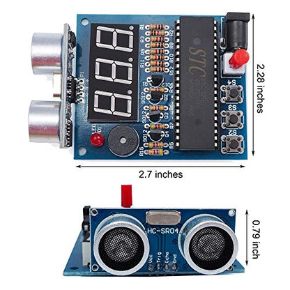 Ultrasonic Ranging Alarm Learn to Solder Electronics Kit for Soldering Practicing DIY Kit with HC-SR04 Ultrasonic Sensor Module