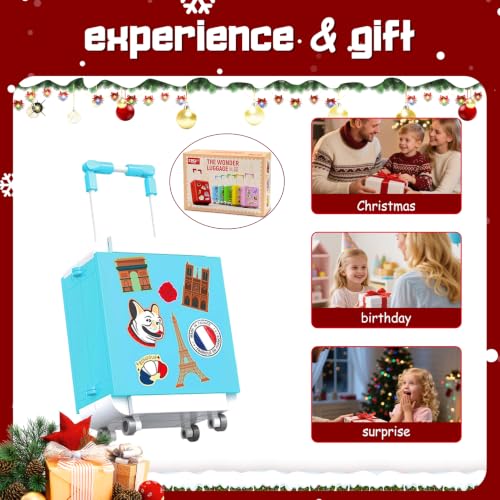 BloxBrix City Travel Suitcase Building Blocks Set, France Skyline Architecture Model, Educational Gift for Kids & Adults (131pcs)