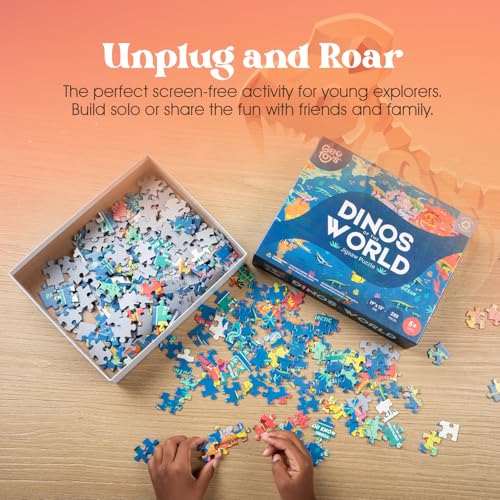 Dinos of the World 19"x13" Jigsaw Puzzles for Kids, 250 Piece Fun Puzzles