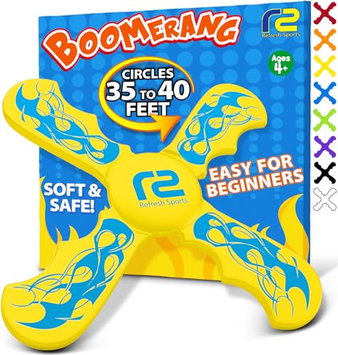 Kids Beach Toys Boomerang - Ultimate Fun Beach Boomerangs for Beaches - color: Yellow