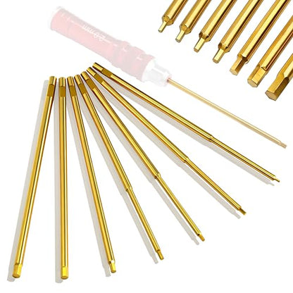 RC Hex Driver Screwdriver Bits 0.9–3.0mm Replacement 7PCS - color: 7-pcs Ti-coated Bits