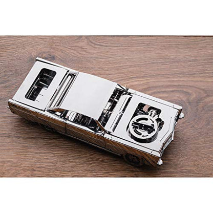 Model Car Kit - 3D Model kit Royal Voyager - Moving Wind-Up Retro Car Model | 3D Puzzle for Adults - Metal DIY Kit | Beautiful Metal Model Car Collectible | DIY Construction Set of a Vintage Car