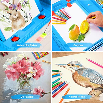 Art Supplies, 272 Pack Art Set Crafts Drawing Kit for Kids Girls Boys Teens - color: Blue