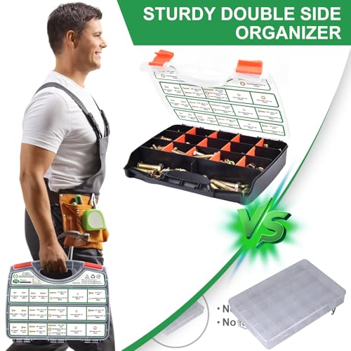 FOLIV 772PCS Grade 8 Bolt Assortment Kit, Heavy Duty Bolts and Nuts Kit, 1/4-20 5/16-18 3/8-16 1/2-13 SAE Sizes Included (Upgraded Package) - size: 772PCS 1/4-20 5/16-18 3/8-16 1/2-13