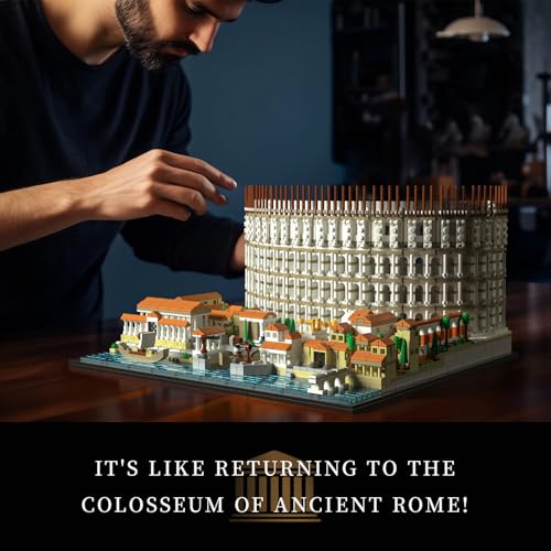 Givenni Architecture The Roman Colosseum Building Sets; Collectible Model for Adults; Home Décor Model Building Kit, Creative DIY Activity, Famous Landmarks Collection (3989Pieces)