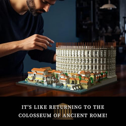 Givenni Architecture The Roman Colosseum Building Sets; Collectible Model for Adults; Home Décor Model Building Kit, Creative DIY Activity, Famous Landmarks Collection (3989Pieces)
