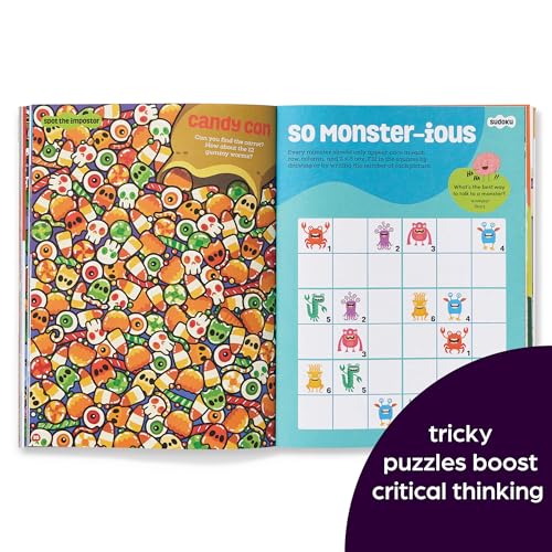 brainPLAY Halloween Puzzles: A Challenging Halloween Activity Book for Kids Ages 7 and Up with Over 200 Puzzles, Logic Games, Mazes and Hidden ... Spook-tacular Fun (brainPLAY Puzzle Books)