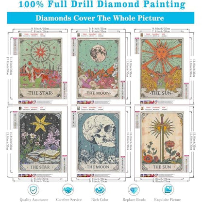 WUDWL 6 Pack Diamond Art Kits for Adults Diamond Painting Kits for Aduls - color: DP01394