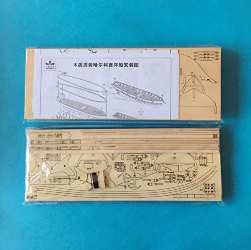 HAPYLY Scale DIY Hobby Wooden Ship Science Equipmen Assembly Model Boat Kits Sailing Boat Kit Decor Toy Gift (1:100) - size: 1:100