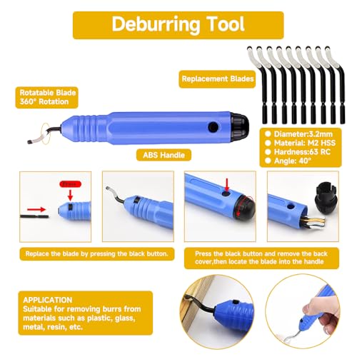 Anyman 42-Piece 3D Printer Tool Kit with Deburring Tool and Diamond Files