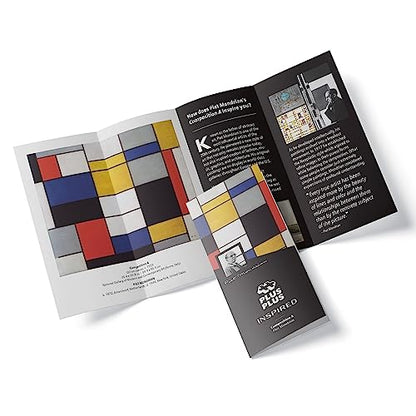 PLUS PLUS Inspired, Mondrian Composition A, Art History Building Set 350 pc - color: Mondrian, Composition a