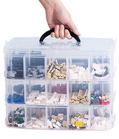 Sooyee 3-Layer Things & Crafts Storage Box, Large - color: Clear, size: 3 Tier