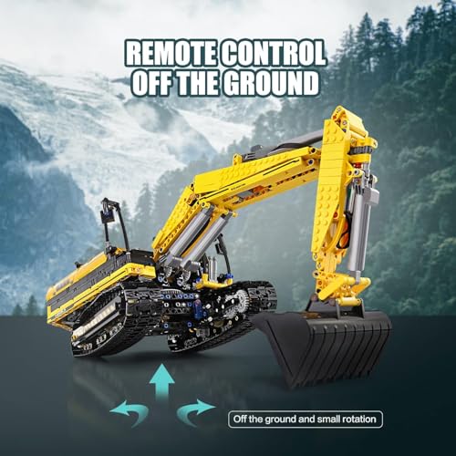 Mould King 13112 RC Excavator Building Set, Remote Control Truck Model Kit