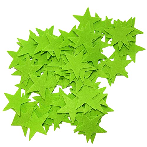 Playfully Ever After 1.5 inch Stiff Felt Stars 88pc (Light Green) - color: Light Green