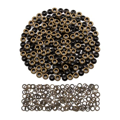 SEMINI 400 Sets 4mm Bronze Grommet Eyelet Kit for Fabric Leather Crafts - color: Bronze,4mm,400Set