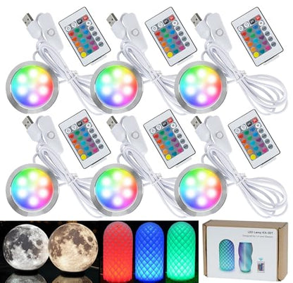 6-Pack IR RGB LED Lamp Kit 001 for Bambu Lab 3D Printed Light kit