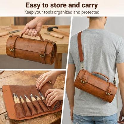 Wood Carving Kit Deluxe-Whittling Knife, Wood Carving Knife Set - color: white