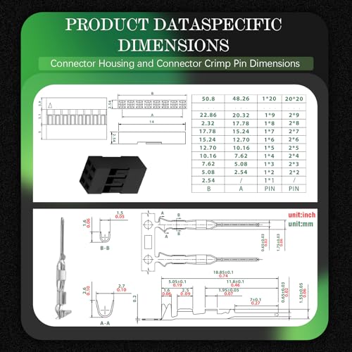 50 Sets / 350 Pieces for Dupont 2.54mm 3Pin Black Male Connector - size: 3-Pin Male, style: Black-Double Row