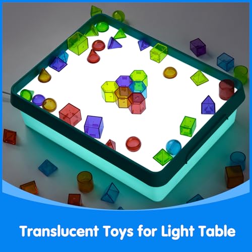 Light Box with 3D Shapes & Cards Set (Cyan) - style: Cyan
