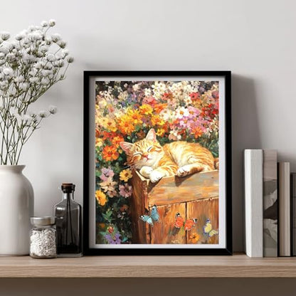 AUKELHJ Diamond Art Kits for Adults, Cat Diamond Painting, 12x16 Inch - color: 08-Cat, size: 12X16 inch