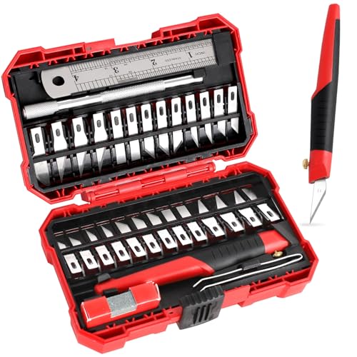 FASTPRO 31-Piece Exacto Knife, Precision Hobby Knife Kit for Art Crafts