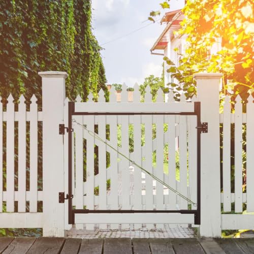 Heavy Duty Steel Frame Metal DIY Gate Building Kit for 36-60" Wide - color: Black for 5 to 6 Feet High Fence