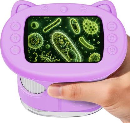 1000X Handheld Digital Microscope for Kids (Purple) - color: Purple