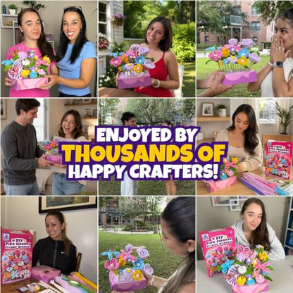 216pcs Pipe Cleaner Flower Kit, Easy to Make, Written & Video Instructions
