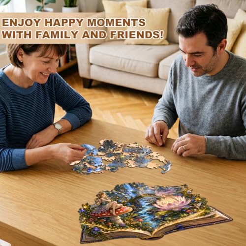 Wooden Puzzles for Adults, 8.5 * 7.5 in 90 pcs Blossom Fairy Jigsaw Puzzles - color: Blossom Fairy, size: Small