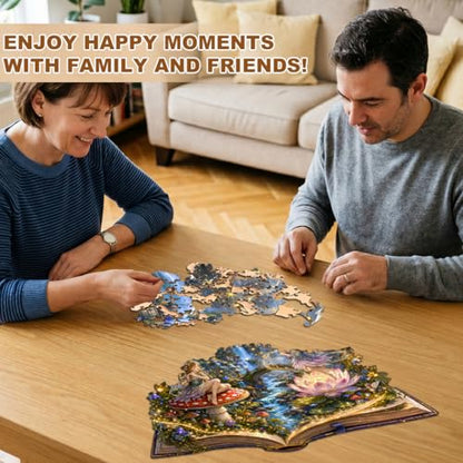 Wooden Puzzles for Adults, 8.5 * 7.5 in 90 pcs Blossom Fairy Jigsaw Puzzles - color: Blossom Fairy, size: Small