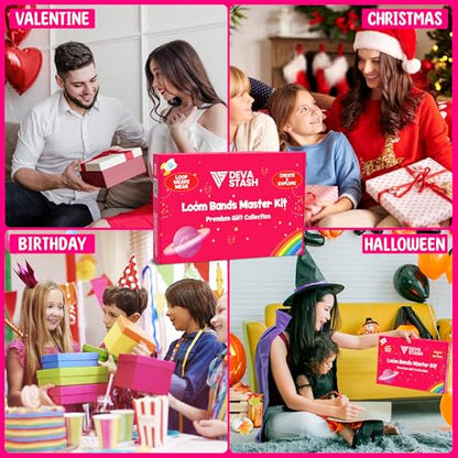 Rubber Band Bracelet kit, Loom Bracelet kit - Rubberband Bracelet Making kit Includes Clips, Charms, Beads - Rubber Bands for Bracelets, Gift for Birthday, Halloween, Xmas (6000 Pack (Master Kit)) - color: 22colors 6000+