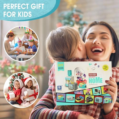 Building Toys for Girls Gift, Mini Building Blocks Appliances for Kids, STEM Building Blocks Party Favors Prizes for Birthday Christmas Easter - 12 Pack - style: Appliances