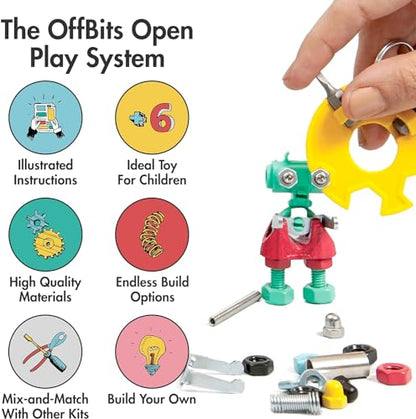 The Off Bits Educational STEM Toys for 6+: Robot Toy Building Sets, 3-in-1 Engineering Kit for Boys and Girls, Build Your Own STEM Building Toys with Endless Possibilities (Educational Kit) - style: Educational Kit