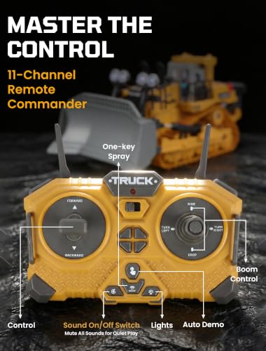 Spray Rc Bulldozer Toys for Boys 11 Channel 50 mins Playtime - style: RC Dozer