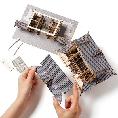 ki-gu-mi Nikko Toshogu Yomeimon Gate Color Edition – Wooden 3D Puzzle Model Kit – DIY Japanese Architecture Craft – No Tools Required – Display Piece & Gift Idea - style: Yomeimon