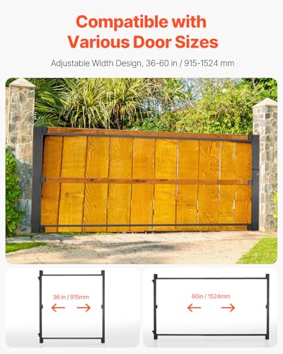 VEVOR Gate Building Kit, Fits 36 to 60 in Wide Openings, Up from 6 to 7 ft High Fence, Adjustable Gate Building Kit, Anti Sag Full Gate Frame Kit with Latch Lock and Screws, for Wooden Fence, Iron - size: 36"-60" wide openings, 6'-7' high