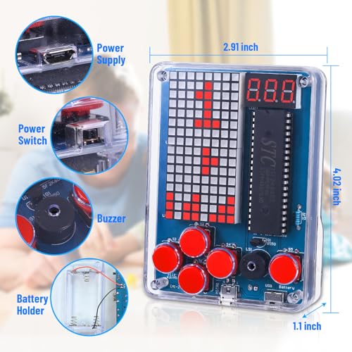 PEMENOL 4 Retro Games DIY Soldering Kit for Beginners