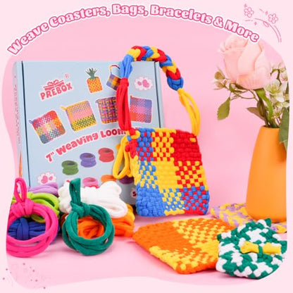 PREBOX Weaving Loom Loop Refill,7 Inch 500 Pcs in 10 Vibrant Colors, Potholder Loops, Loom Refill Loops Craft for Kids - color: Loom Refill - Multicolor - 288pcs