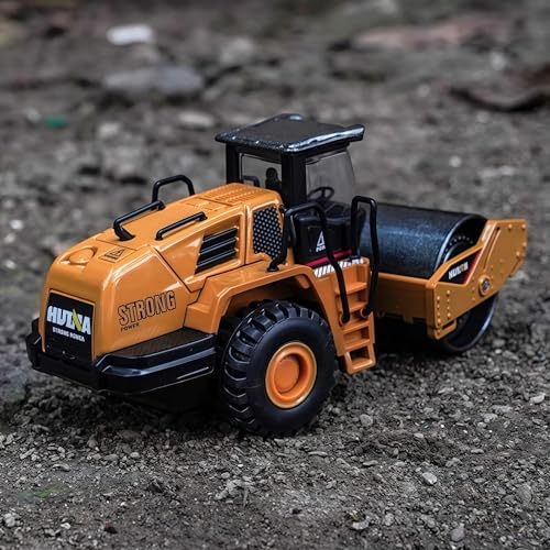 Gemini&Genius Rigid Road Roller, Steamroller Construction Site Vehicle Toys - color: 1:60 Road Roller