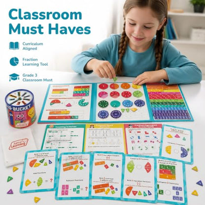 Extra Large Magnetic Fraction Manipulatives Math Visual Aids For Students