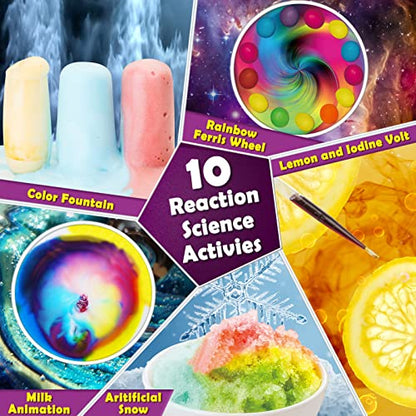 UNGLINGA 30 Experiments Science Kit for Kids with Lab Coat, Chemistry Set - style: science kit with 30 experiments & lab coat