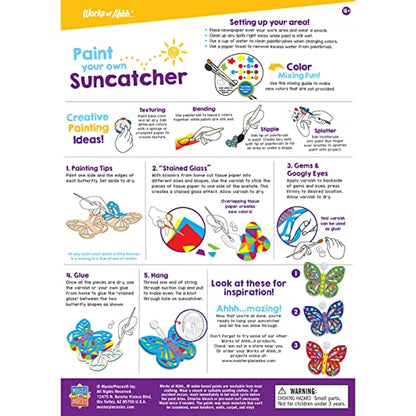 Works of Ahhh... Craft Set - Suncatcher Classic Wood Paint Kit - Premium Quality, Educational, and Fun Activity for Kids and Families - Great Gift Idea for Holidays, Birthdays, and Everyday Playtime - style: Suncatcher